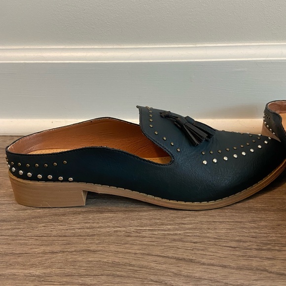 Studded tassel slides/loafers - Picture 3 of 8